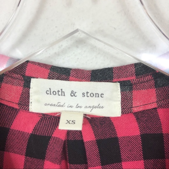 Cloth & Stone | Acid Wash Fringe Flannel Shirt - Picture 2 of 5